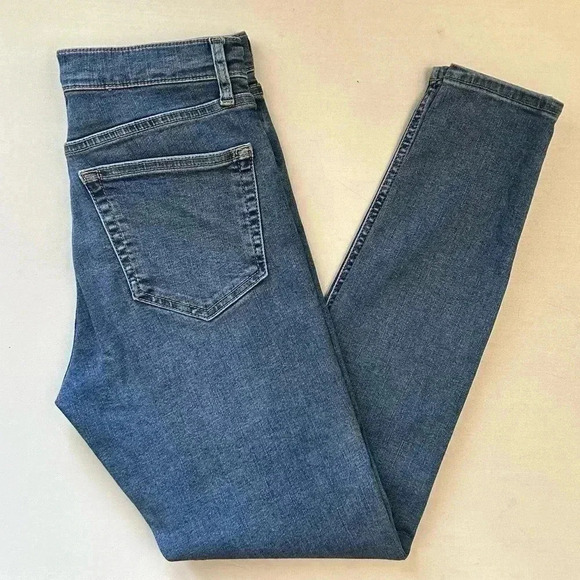 Topshop Moto Jamie Button Fly Skinny Jeans Medium Blue Denim Size 26 - Picture 12 of 14